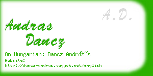 andras dancz business card